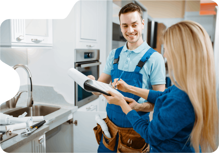 customer signing a contract